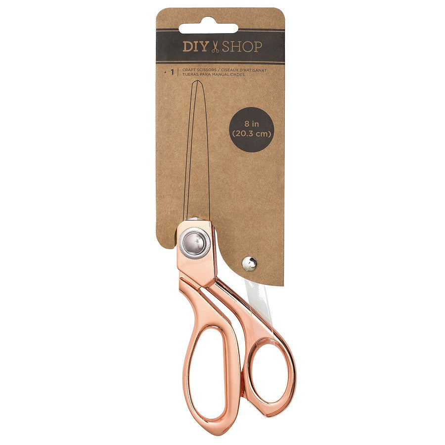 Cutup Scissors 8" ROSE GOLD Metal / Tijeras Rosa Metálico Tijeras / Cutters American Crafts