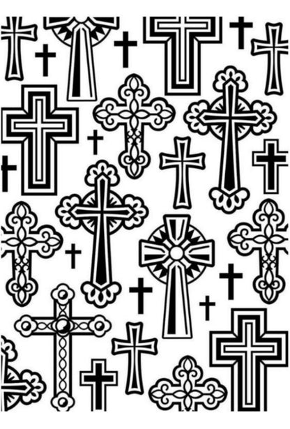 Crosses Embossing / Folder de Grabado Cruces Descontinuado Darice