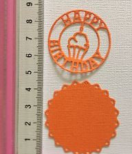 Cupcake Tag Topper Die /  Suaje Happy Birthday Descontinuado Cottage Cutz