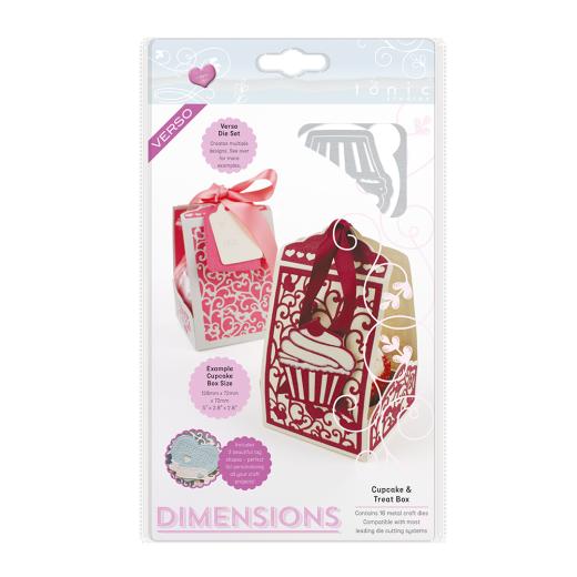 Cupcake &amp; Treat Box Die / Suaje de Cajita de Cupcake y de Regalo Descontinuado Tonic Studios