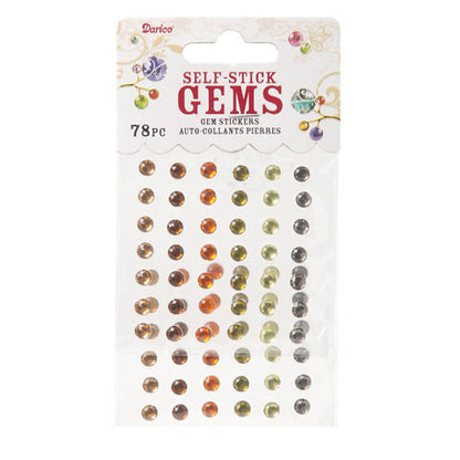 Self-Stick Gems Earth / Piedras Autoadhesivas Tierra (78 piezas) Adornos / Embellishments Darice