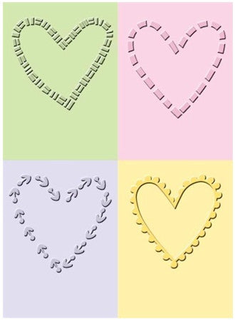 Folder de Grabado / Embossing Folder Decorative Hearts