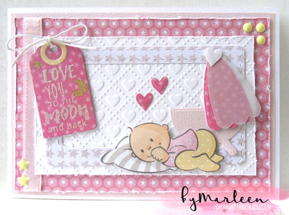 Sweet Hearts Embossing Folder / Folder de Grabado de Corazones Descontinuado Marianne design