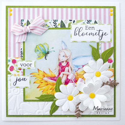 Embossing Folder &amp; Die Daisies / Suajes y Folder de Grabado de Margaritas Dados de Corte / Suajes / Troqueles Leane Creatief