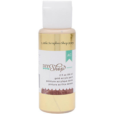 DIY &amp; SHOP Gold Acrylic Paint  / Pintura Acrílica Dorada Descontinuado American Crafts