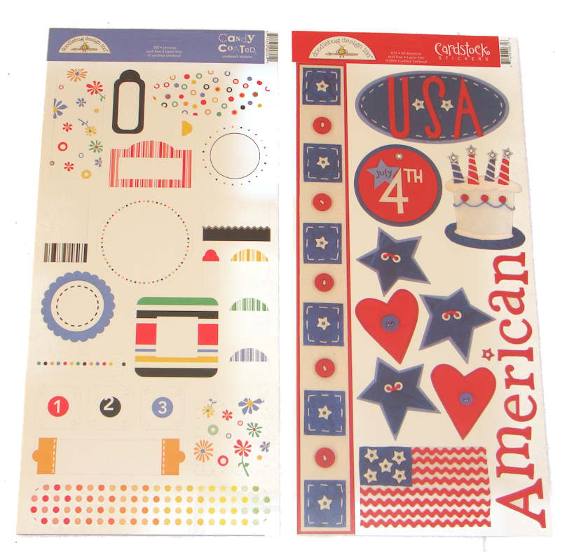 Cardstock Stickers Holidays / Calcomanías de Festividades Stickers Doodlebug