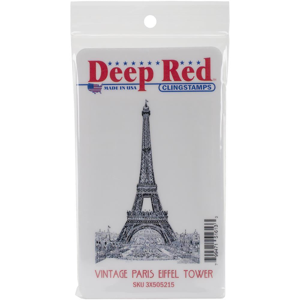 Vintage Eiffel Tower Cling Stamp / Sello de Goma Torre Eiffel Descontinuado Big Red