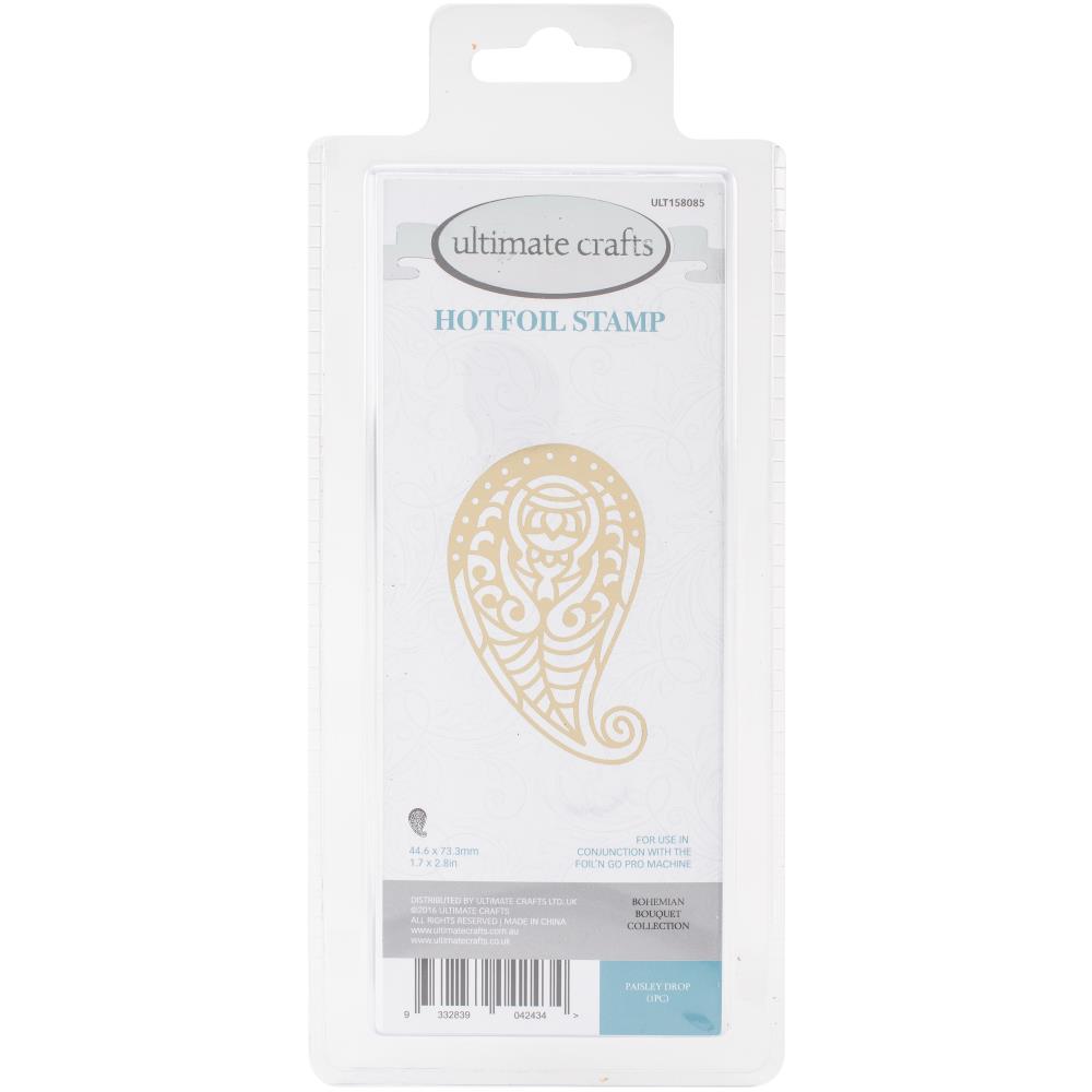 Hotfoil Stamp Paisley Drop / Placa para Foil Cachemir Descontinuado Ultimate Crafts