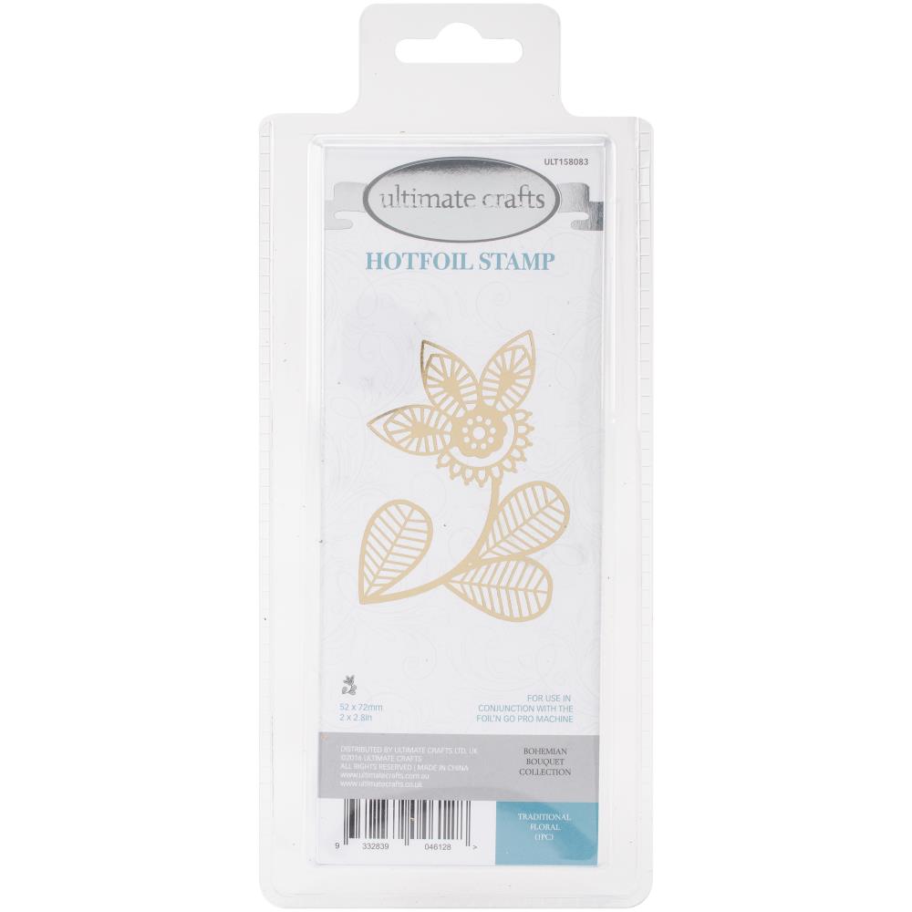 Hotfoil Stamp Tradicional Flor / Placa para Foil Flor Tradicional Dados de Corte / Suajes / Troqueles Ultimate Crafts