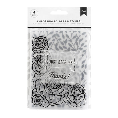 Just Because Embossing Folder / Folder de Grabado y Sellos Por que Sí Descontinuado American Crafts