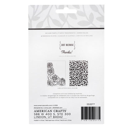 Just Because Embossing Folder / Folder de Grabado y Sellos Por que Sí Descontinuado American Crafts