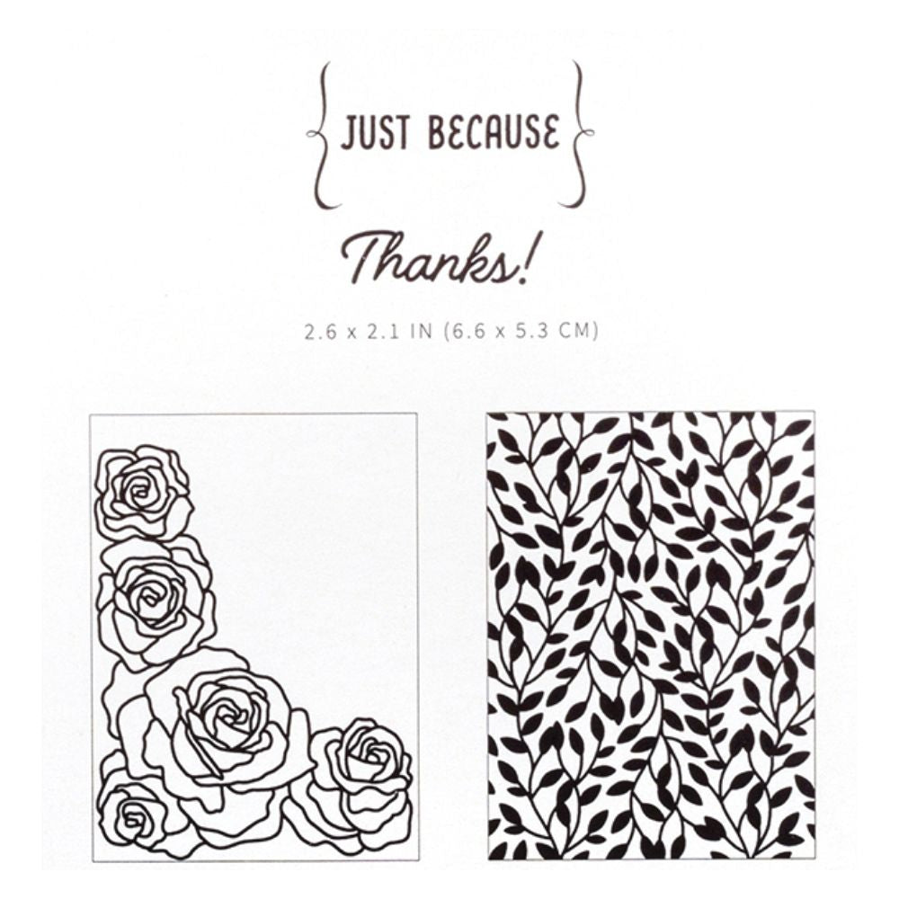 Just Because Embossing Folder / Folder de Grabado y Sellos Por que Sí Descontinuado American Crafts