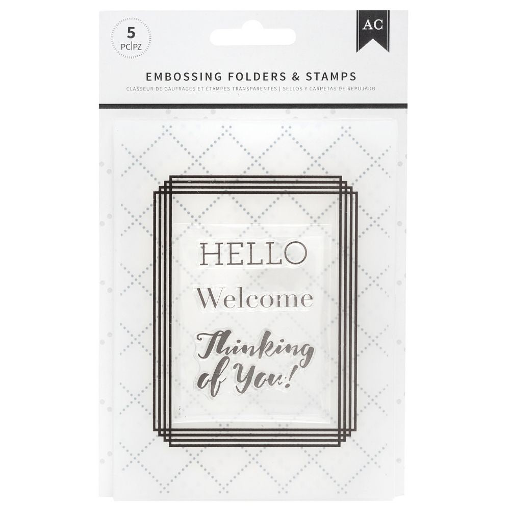 Thinking of You Embossing Folder / Folder de Grabado y Sellos Pensando en ti Descontinuado American Crafts