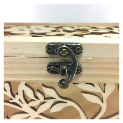 Wood Box With Laser Cut Flower Pattern / Cajita de Madera Floral Descontinuado Darice