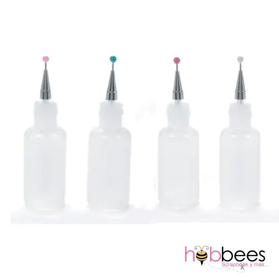 Ultrafine Tip Applicator Bottles / 4 Botellas Aplicadoras Punta Fina Descontinuado Quilled Creations