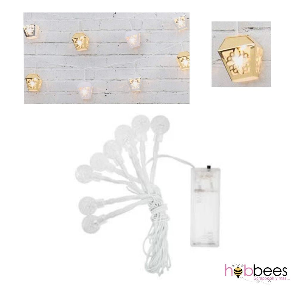 Diecut Paper Lanterns  / Farolitos de Papel con Serie de Luces Adornos / Embellishments We R Memory Keepers