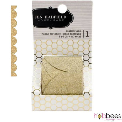 Gold Scallop Tape / Cinta Dorada con Brillitos de Escalopa Descontinuado JEN HADFIELD