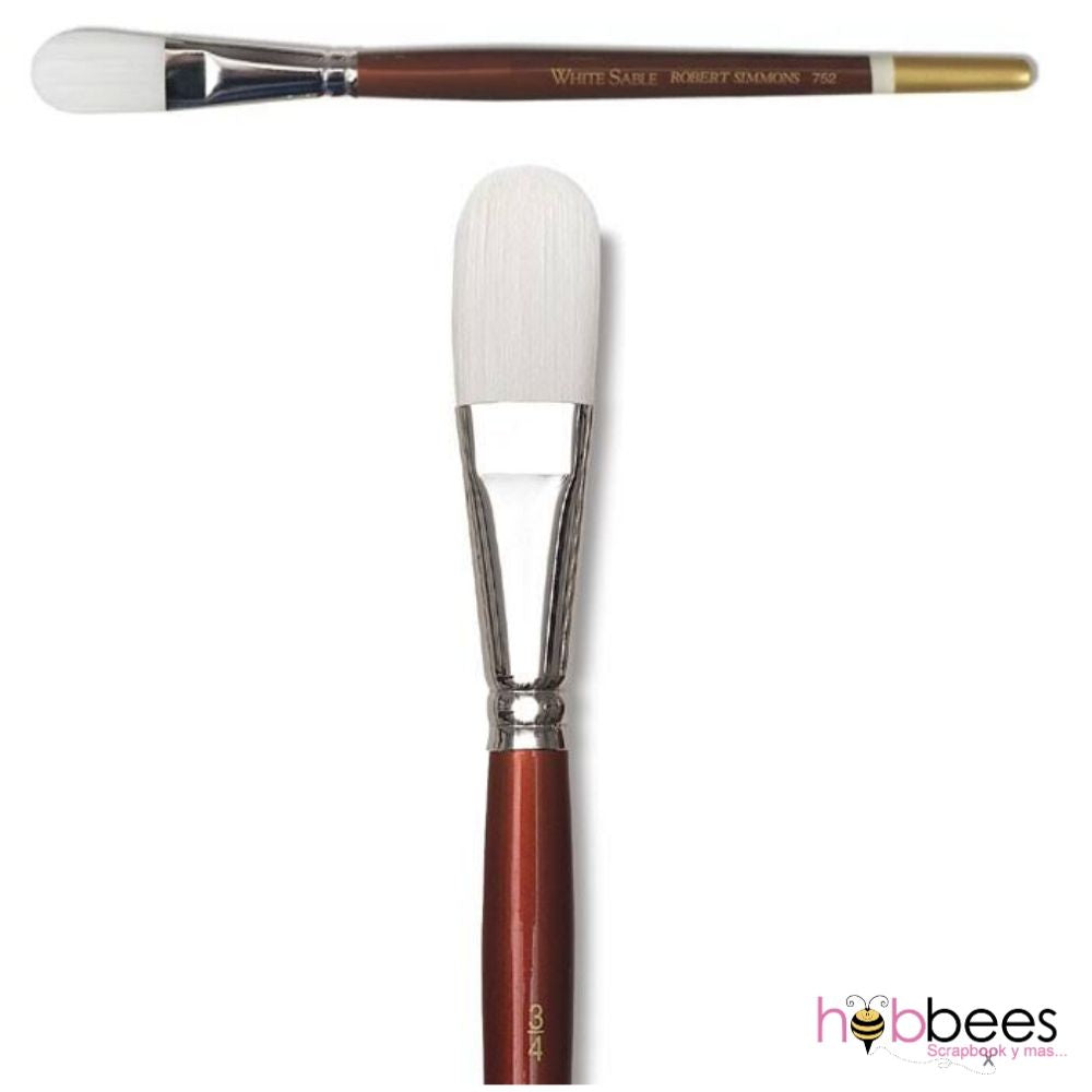 White Sable Oval Wash 3/4" / Pincel de Sable Blanco Ovalado Descontinuado Robert Simmons