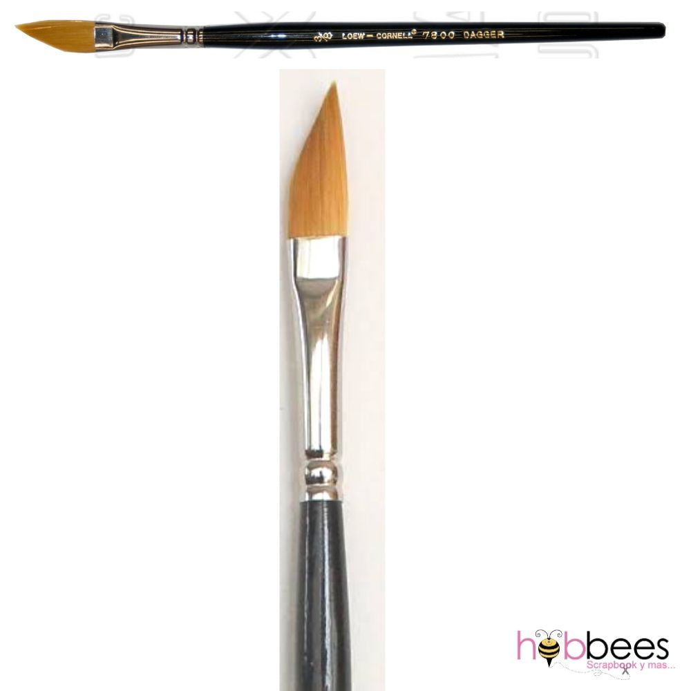 Golden Taklon 7800 Dagger 1/4" / Pincel Tipo Daga 1/4" Descontinuado Loew Cornell