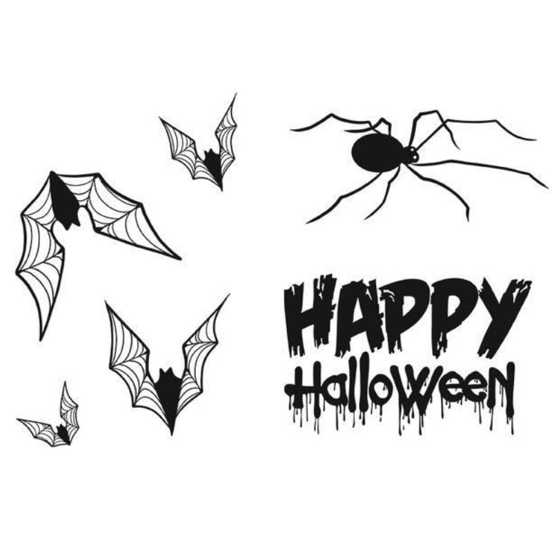 Happy Halloween Dies & Stamps Set / Suajes de Corte y Sellos de Halloween