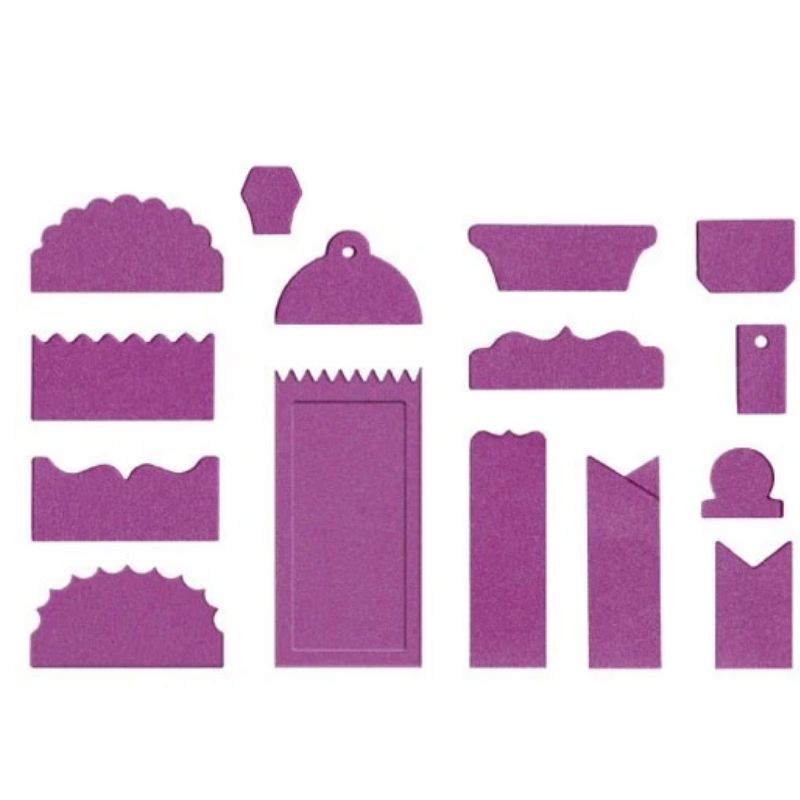 Tab it Kit Die / Kit de 16 Suajes e imágenes Vectorizadas para Cortar Dados de Corte / Suajes / Troqueles LifeStyle Crafts