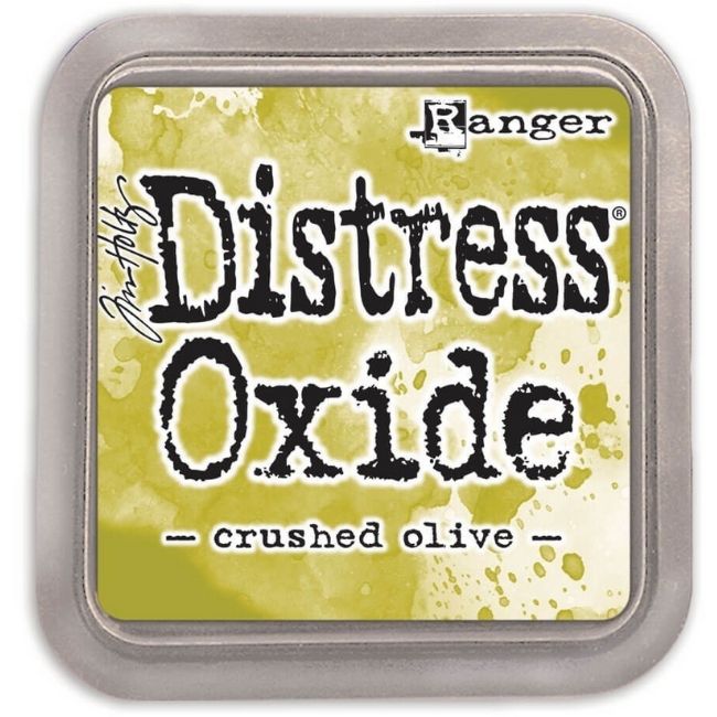 Tim Holtz Distress Oxide Crushed Olive / Cojin de Tinta Efecto Oxidado Verde Olivo Tintas Ranger