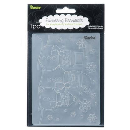Three Snowmen Embossing Folder / Folder de Grabado Muñecos de Nieve Descontinuado Darice