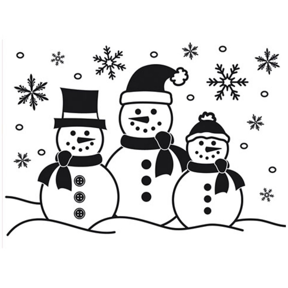 Three Snowmen Embossing Folder / Folder de Grabado Muñecos de Nieve Descontinuado Darice
