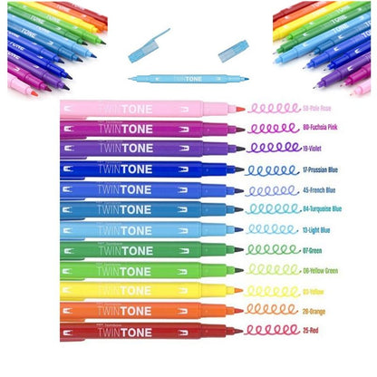 Twintone Rainbow Marker Set / Marcadores Doble Tono Arcoiris Caligrafía Tombow