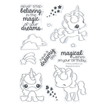 Magical Unicorns Stamps / Sellos de Polímero Unicornio Mágico Sellos Pink &amp; Main