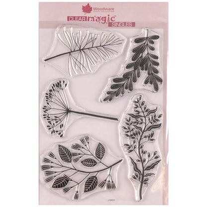 Woodland Sprigs Stamps / Sellos de Ramitas de Bosque Descontinuado Woodware Craft Collection