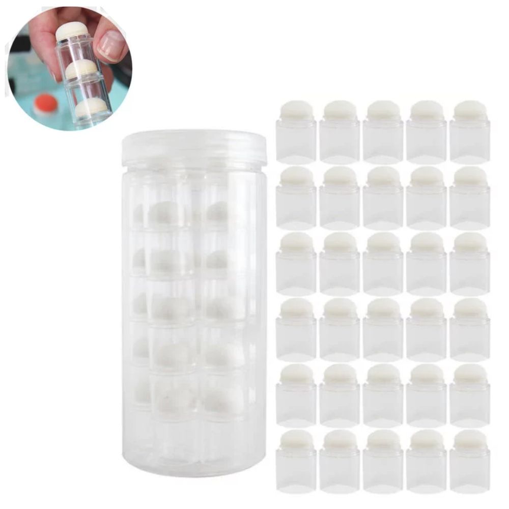 30 Sponge Daubers / 30 Aplicadores de Tinta Apilables Daubers Scrapbook