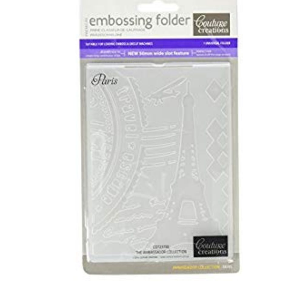 Paris Embossing Folder / Folder de Grabado de Paris Descontinuado Couture Creations