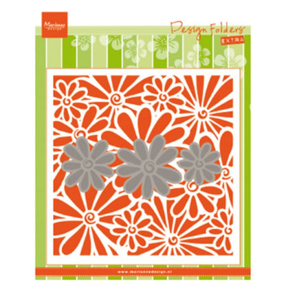 Embossing Folder &amp; Die Daisies / Suajes y Folder de Grabado de Margaritas Dados de Corte / Suajes / Troqueles Leane Creatief