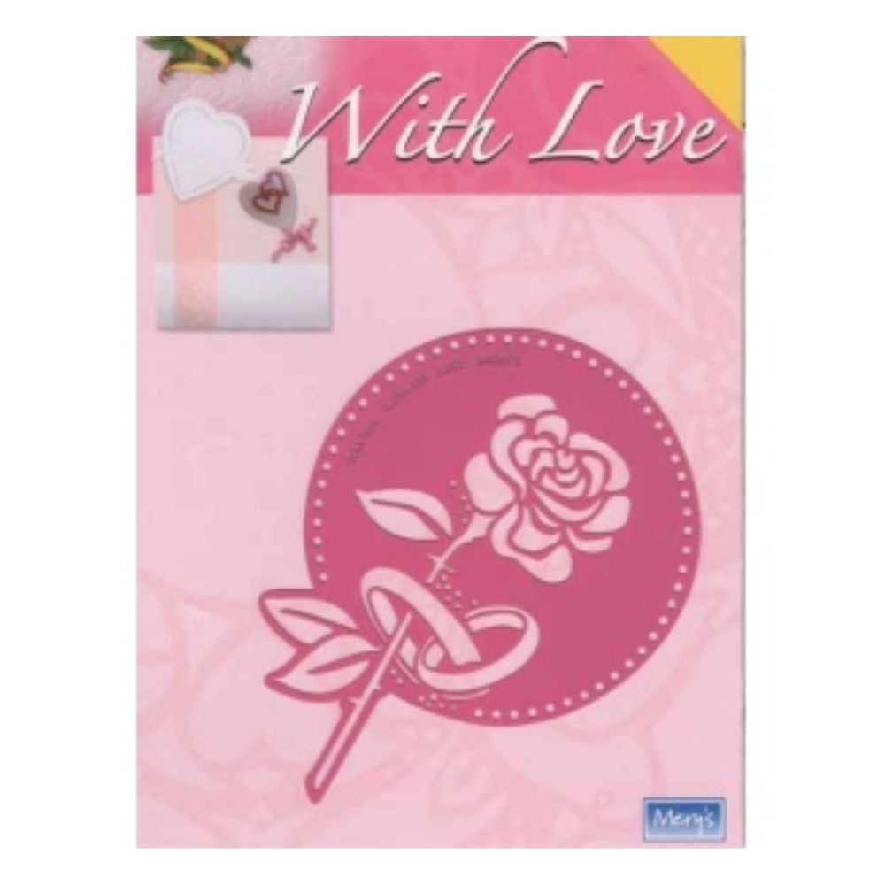 With Love Stencil / Esténcil y Placa de Grabado de Flores Esténciles / Plantillas Mery´s