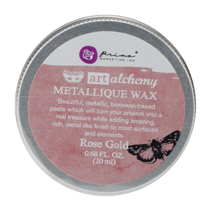 Finnabair Art Alchemy Metallique Wax Rose Gold / Pintura en Cera Metálica Oro Rosado Pintura y Medios Mixtos Prima Marketing
