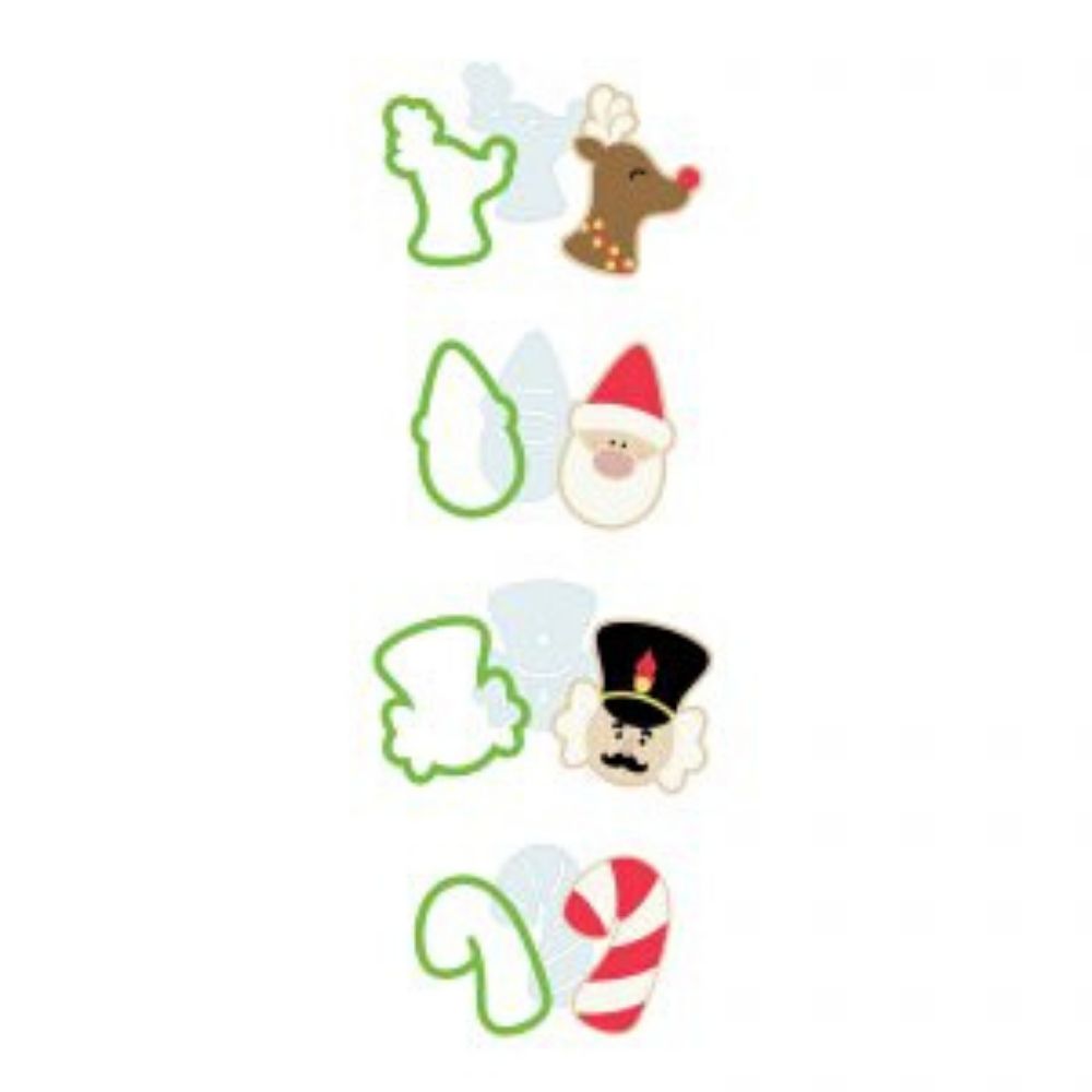 Cookie Cutter Set Here Comes Santa / Cortadores de Galletas Ahí Viene Santa Descontinuado Sugarbelle