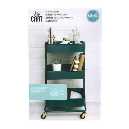 A La Cart Emerald Green / Carrito Organizador Verde Descontinuado We R Memory Keepers