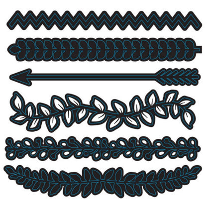 Greenery &amp; Line Borders Dies / Suajes de Follaje y Bordes Dados de Corte / Suajes / Troqueles Darice