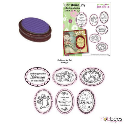 Stamping Oval 9 Piece Set / Set de Sellos Intercambiables Descontinuado JustRite