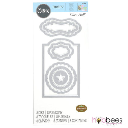 Framelits Bookplate, Hinges &amp; Label Dies / Suajes de Adornos de Libros Descontinuado Sizzix