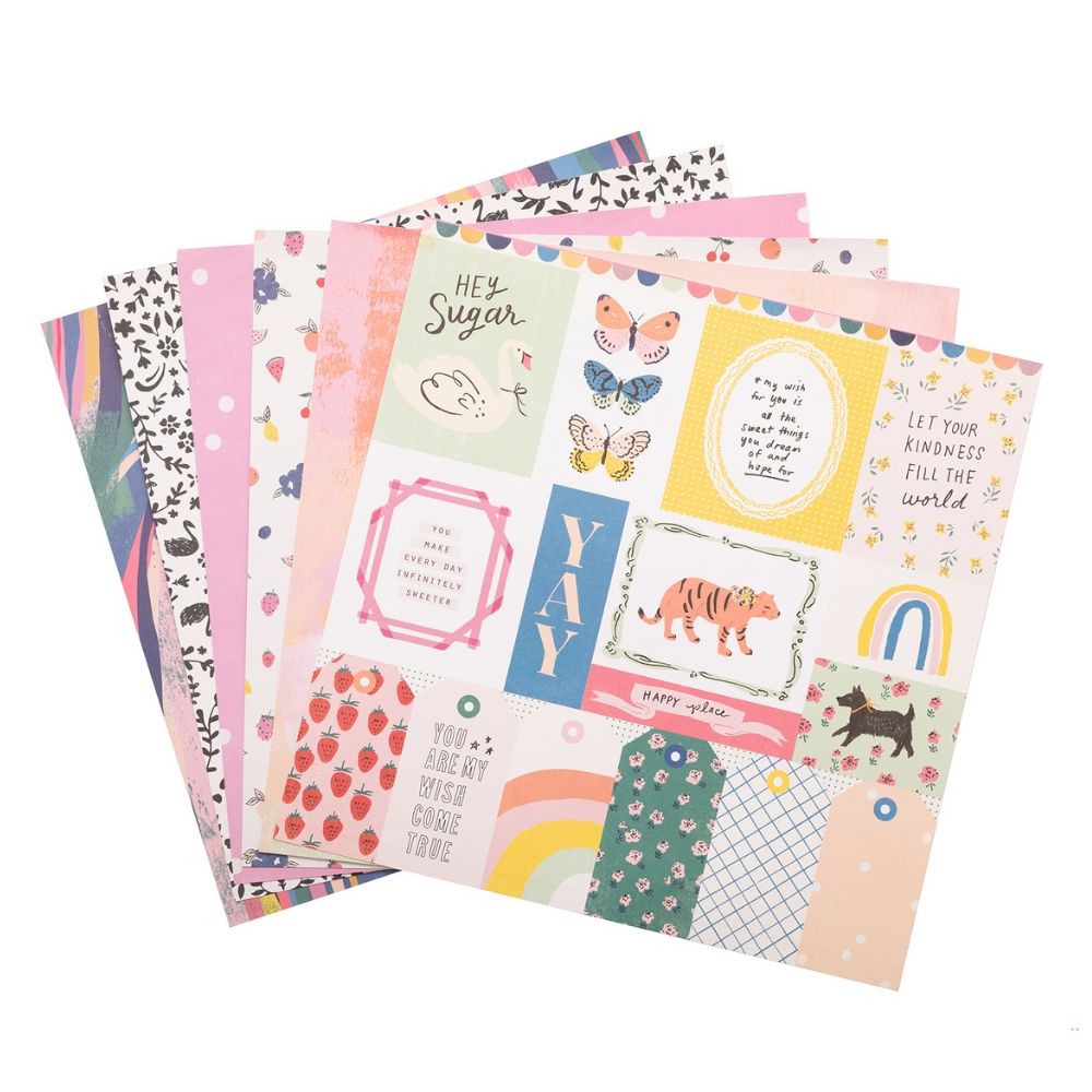 Sweet Story Paper Pad 12" / Block de Papel Decorado Papel Pink Paislee