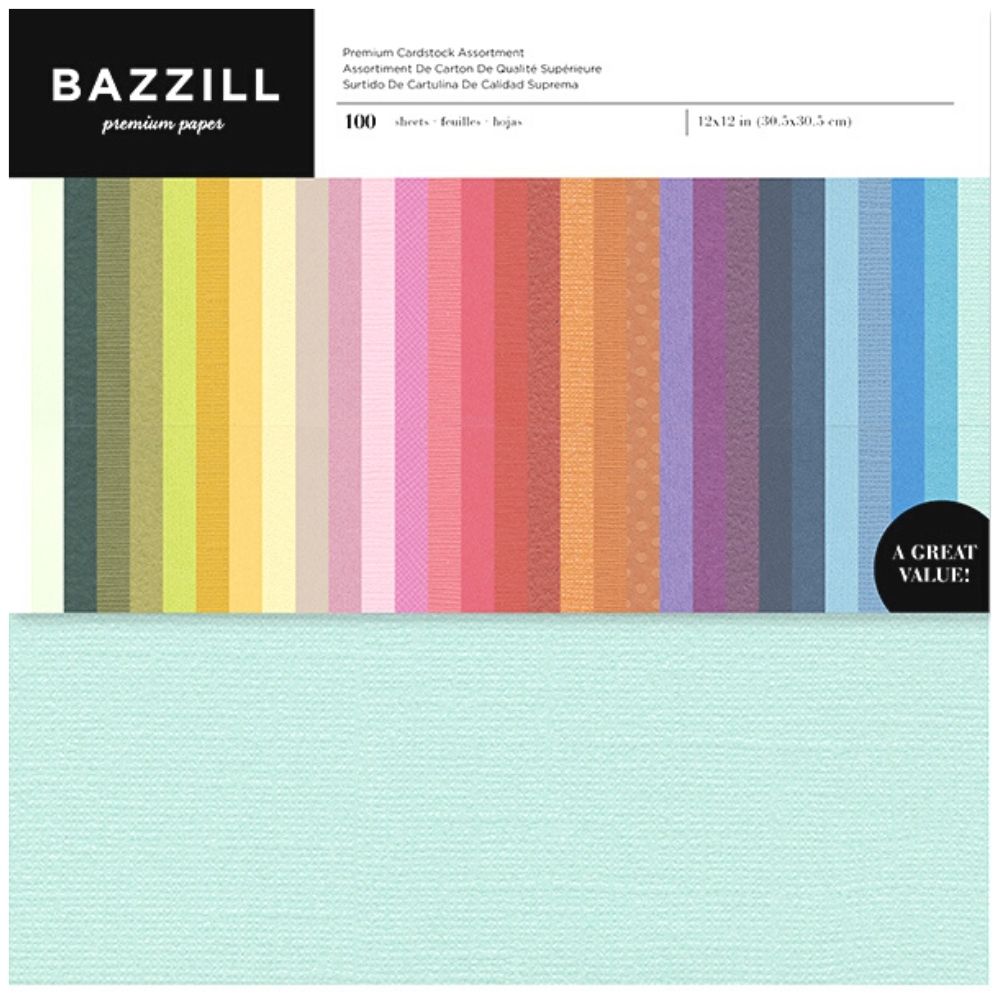 Premium Cardstock Value Pack / 100 Hojas de Cartulina Premium Descontinuado Bazzill