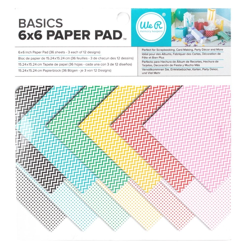 Basics Double-Sided Paper Pad / Papel Doble Cara Básicos 6x6 Papel We R Memory Keepers