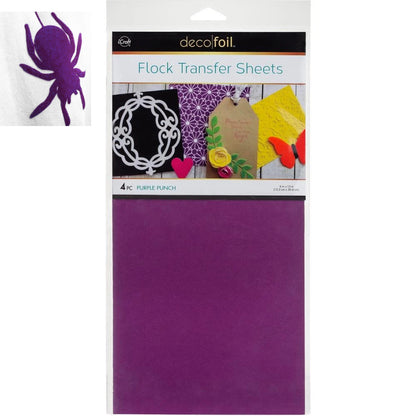 Flock Transfer Sheets Purple Punch / Papel Transfer de Terciopelo Morado DESCONTINUADO iCraft