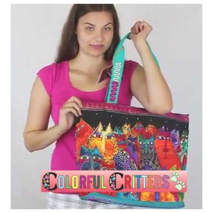 Shoulder Tote Zipper Top / Bolsa de Mano con Cierre Descontinuado Laurel Burch