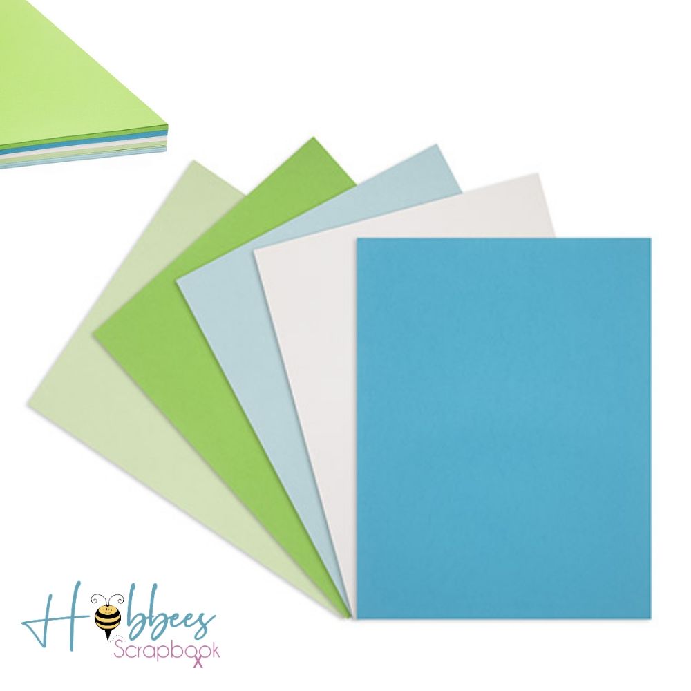 Minty Fresh Cardstock  / 50 Hojas de Cartulina Menta Fresca T. Carta Descontinuado Core&