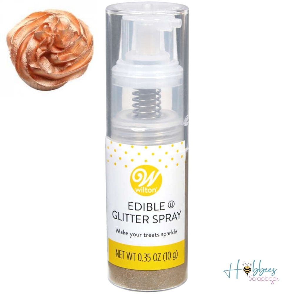 Edible Glitter Spray Rose Gold / Glitter con Atomizador Comestible Oro Rosa Repostería Wilton