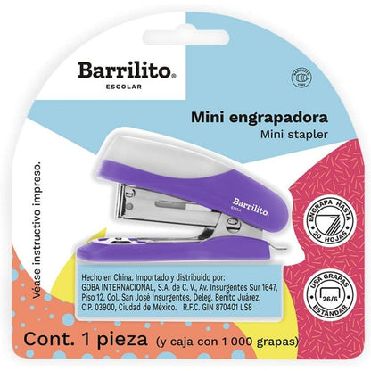 Mini Engrapadora y Grapas Descontinuado Barrilito