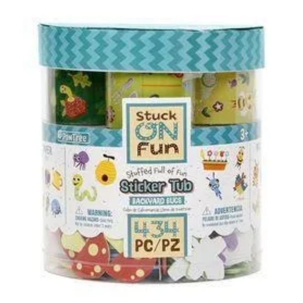 Stuck on Fun Backyard Bugs Sticker Tub / Cubeta con 434 Estampas Stickers PomTree